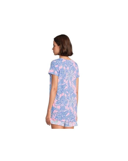 Lilly Pulitzer Blue Etta Scoop Neck Clothing, Cotton