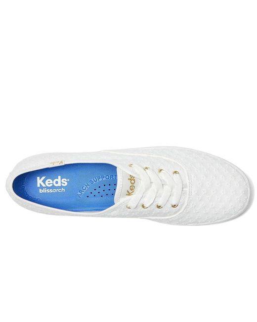 Keds White Champion Canvas Lace Up Shoes 6 B