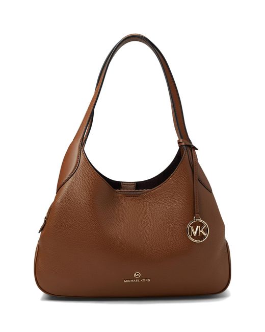 MICHAEL Michael Kors Kelsey Large Shoulder Tote in Brown Lyst