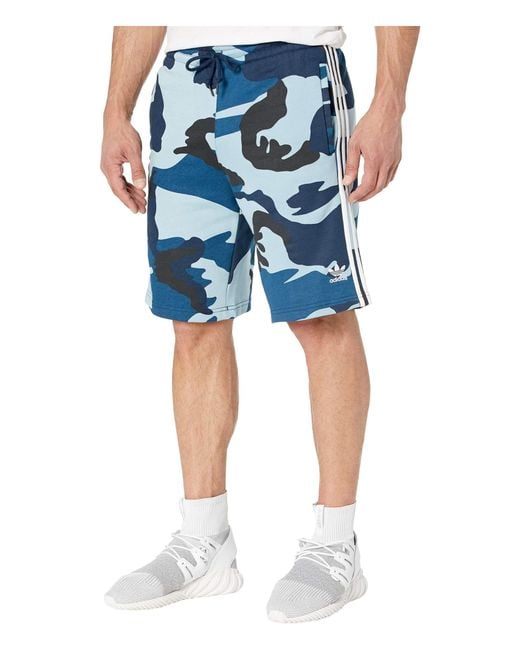 Adidas Originals Blue Camo Shorts for men