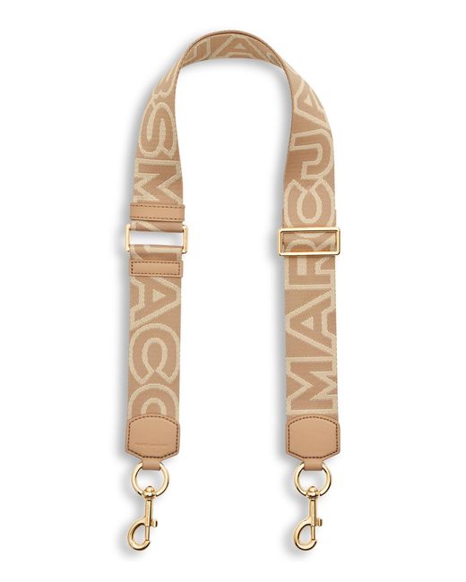 Marc Jacobs White The Outline Logo Webbing Strap
