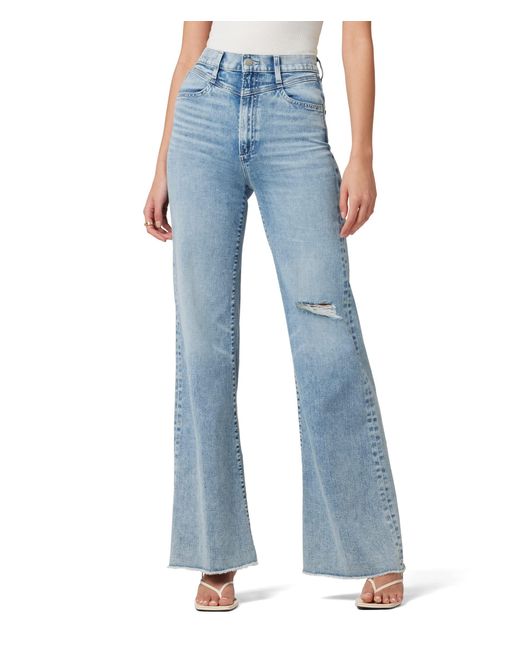 Joe's Jeans Denim The Goldie Palazzo Pants With Raw Hem in Blue | Lyst