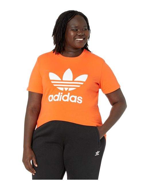 adidas Originals Cotton Adicolor Classics Trefoil Tshirt in Orange Lyst