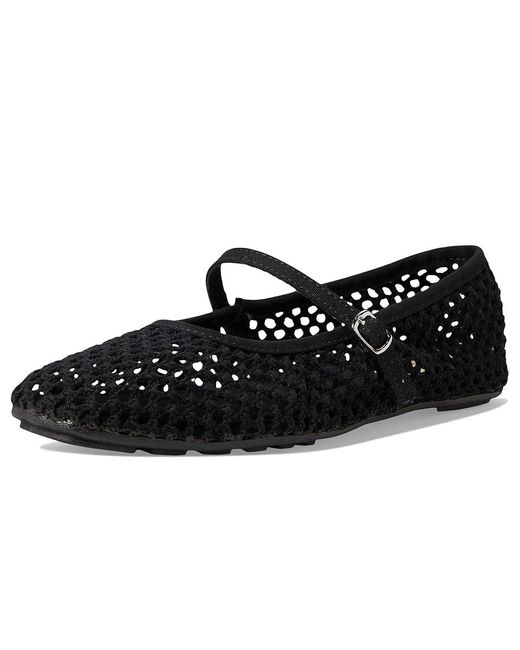 MIA Black Mle-Kora Flat Shoes, Leather/Polyester