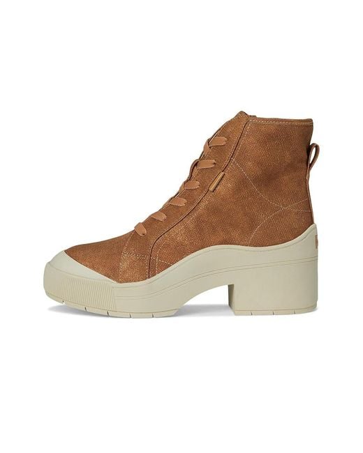 Dr. Scholls Brown Time Up Lace-Up Short Boots Boots, Synthetic