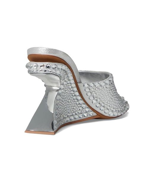 Steve Madden Metallic Krash-R High Heels, Leather/Textile
