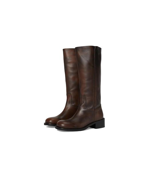 Steve Madden Black Riggs Boots, Leather/Rubber