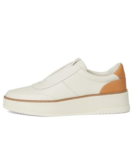 Cole Haan White Grandpro Maxfield Slip-On Sneakers Shoes Ivory/Biscuit 11 B