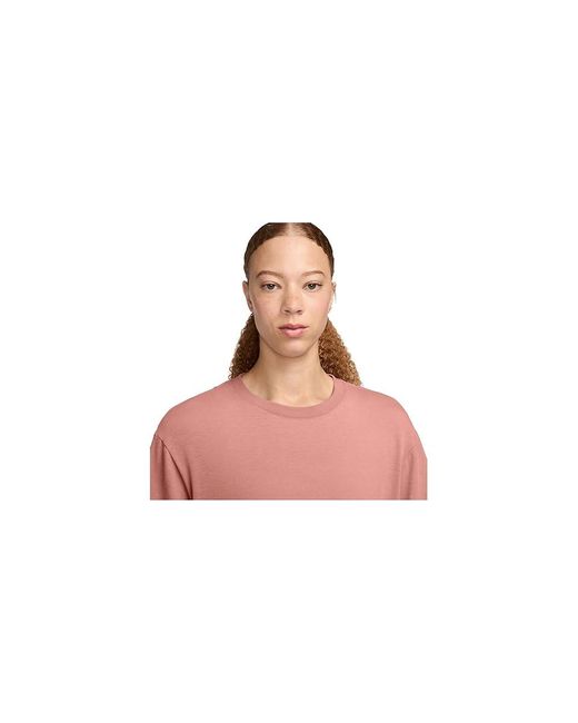 Nike Pink One Relaxed Dri-Fit Short-Sleeve Top Workout Sm (Us 4-6) Cotton/Elastane/Polyester
