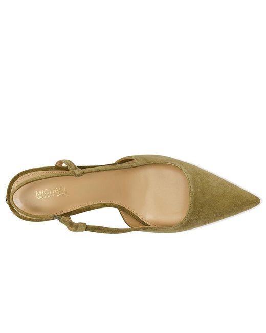 MICHAEL Michael Kors Metallic Alora Mid Sling High Heels, Synthetic