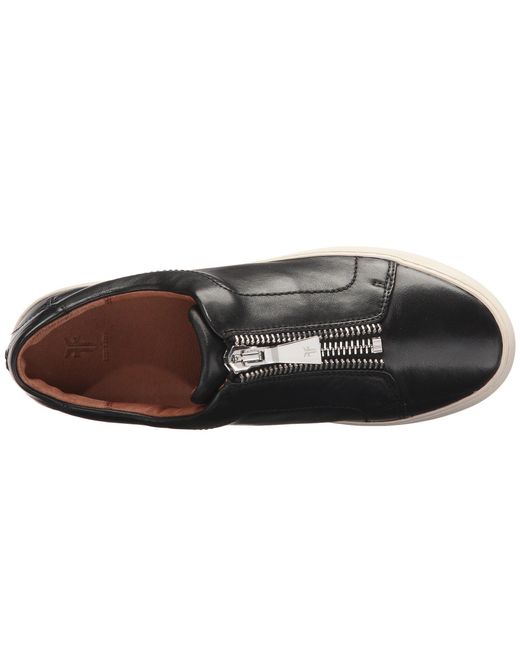 frye lena zip low black