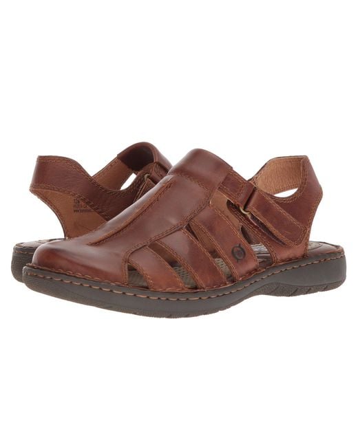 Born Brown Justice (tan Full Grain Leather) Men's Sandals for men