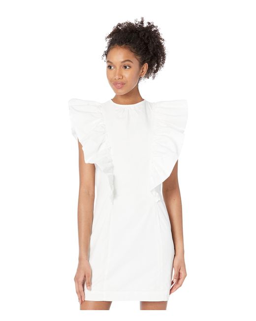 En Saison Cotton Lifted Mini Dress in White - Lyst