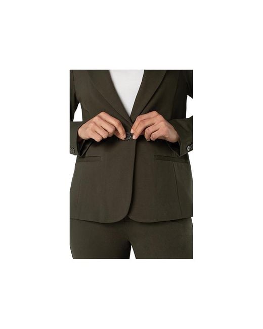 Liverpool Los Angeles Black Petite Super Stretch Ponte Fitted Blazer Jacket, Elastane/Nylon/Viscose
