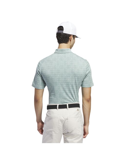 Adidas Originals Blue Go-to Printed Short Sleeve Polo for men
