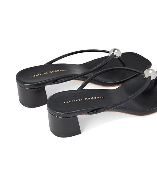 Loeffler Randall Black Odessa Heeled Mules W/ Hardware Dress Sandals 8 B