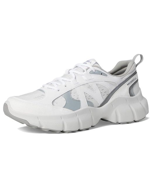Merrell White Clover Tech Sneaker Shoes, Leather/Suede/Synthetic