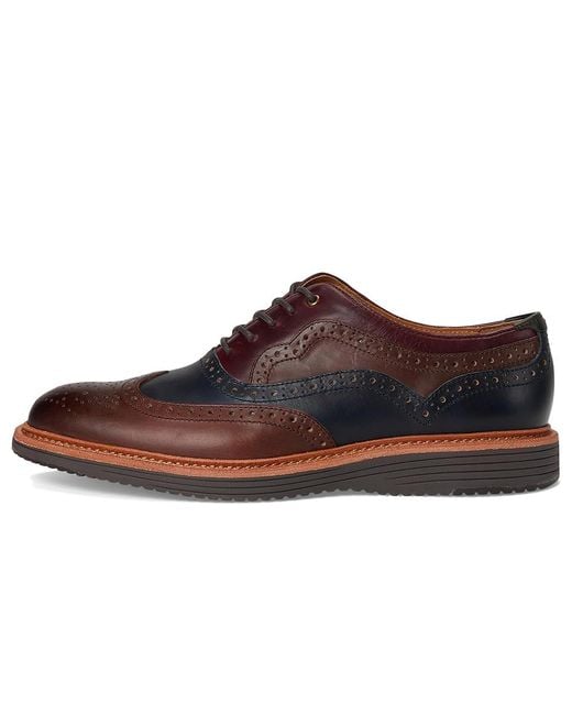 Johnston & Murphy Brown Upton 175Th Wingtip Slip On Shoes Tan/ Oiled American Full Grain 13 M (D) for men