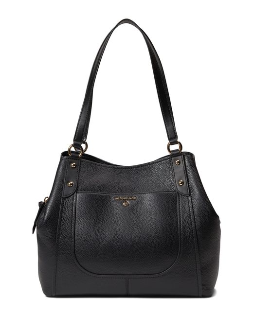 MICHAEL Michael Kors Leather Molly Large Shoulder Tote in Black | Lyst