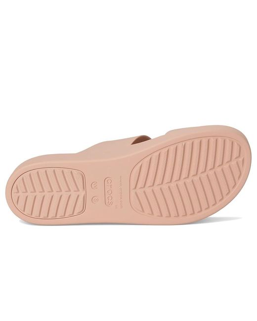 CROCSTM Pink Brooklyn Buckle Low Wedge Shoes