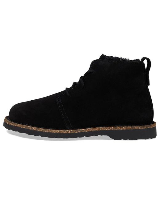 Birkenstock Black Uppsala Mid Lace-Up Shearling