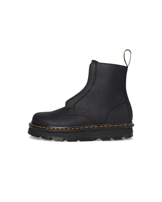 Dr. Martens Black Zebzag Laceless Boots Uk 6 (Us 7