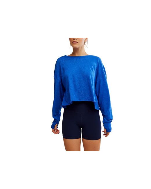 Fp Movement Blue My Time Layer Clothing Lg 12-14) Cotton/Polyester