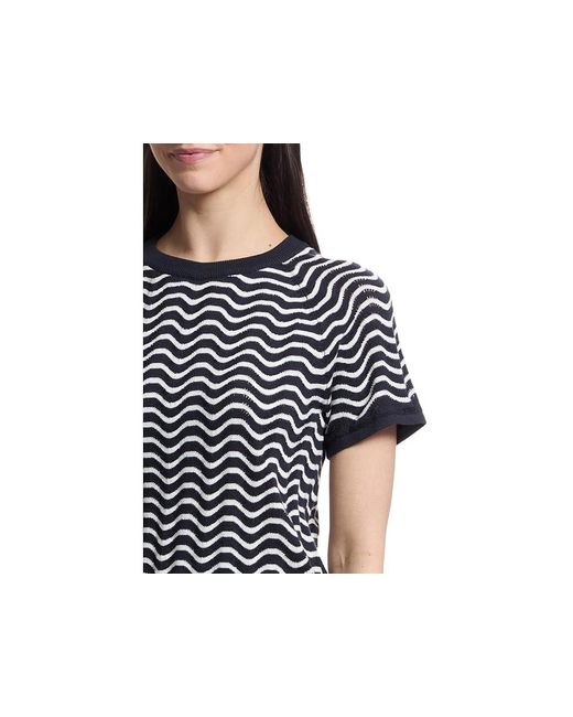 Lilla P Black Wave Stitch Sweater Sweatshirt, Cotton/Polyester