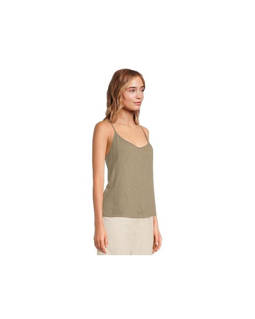 Michael Stars Blue Jaden V-Neck Tank Top Clothing (Us 0-12) Cotton
