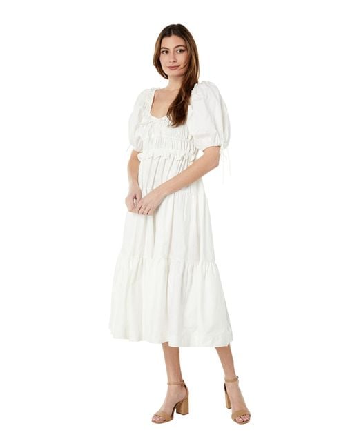 en saison puff sleeve dress