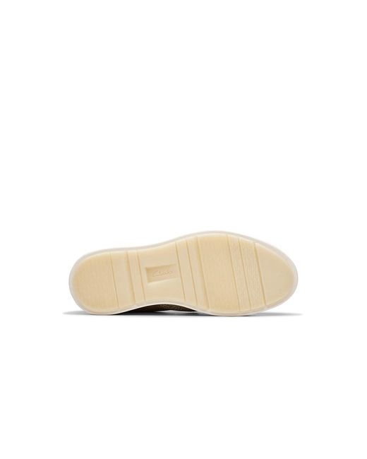 Clarks White Audreigh Cove (Stone Textile) Slippers