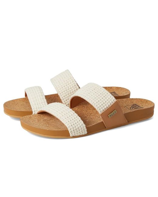 Reef White Cushion Vista Sandals 6 B