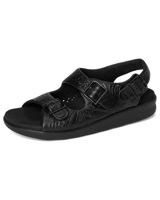 SAS Black Relaxed Comfort Sandals Shoes 5.5 M