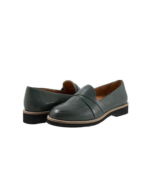 Softwalk® Black Walsh Flat Shoes 7.5 Ww (Ee)