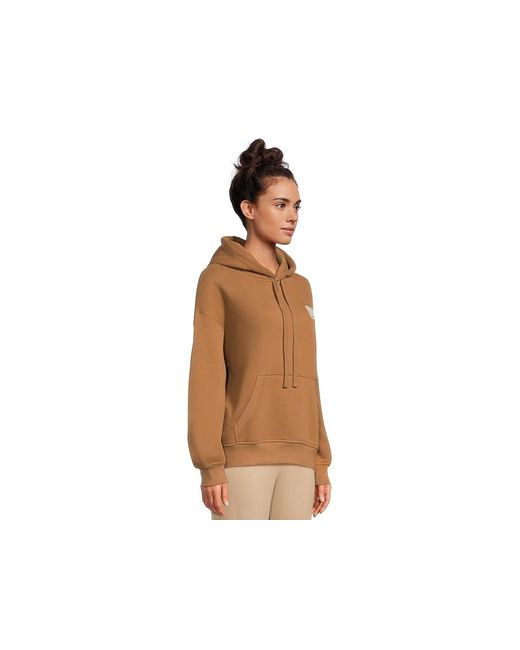 Ugg Brown Logo Hoodie Sweatshirt, Cotton/Polyester