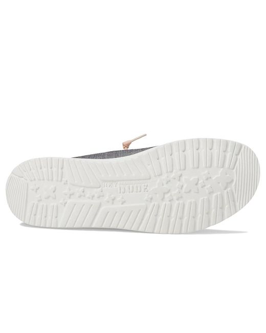 HeyDude Gray Wendy Boho Slip-On Casual Shoes Shoes 1, Textile/Canvas
