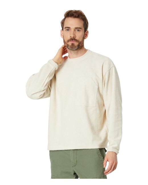Madewell White Crewneck Pocket Sweatshirt for men