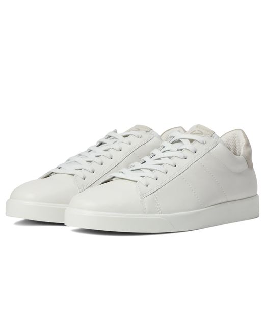 Ecco Leather Street Lite Retro Sneaker in White for Men | Lyst
