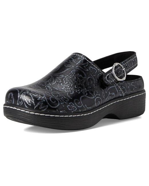 Alegria Black Olie Flat Shoes, Leather