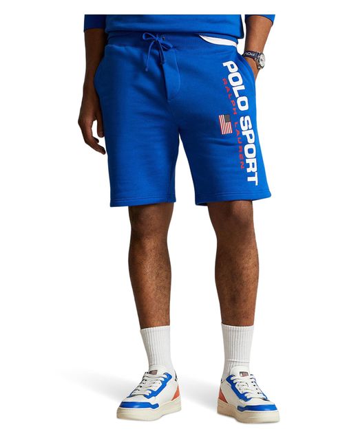 Polo Ralph Lauren Blue 8-inch Polo Sport Fleece Shorts for men