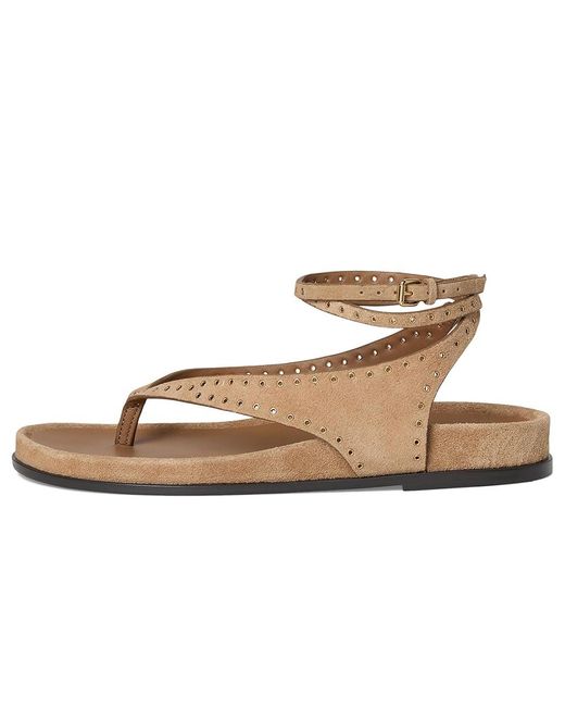 Madewell Brown Millie Thong Lace Up Sandals