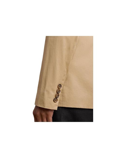 Ralph Lauren Black Double-Breasted Cotton Twill Blazer Jacket