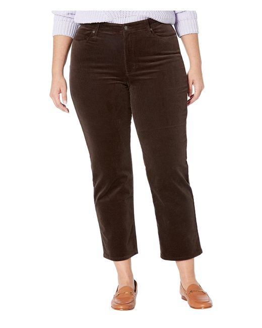 Eileen Fisher Denim High-waisted Straight Ankle Jeans In Coffee in ...