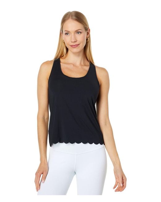 Lilly Pulitzer Synthetic Claralee Scallop Bra Tank in Black Lyst