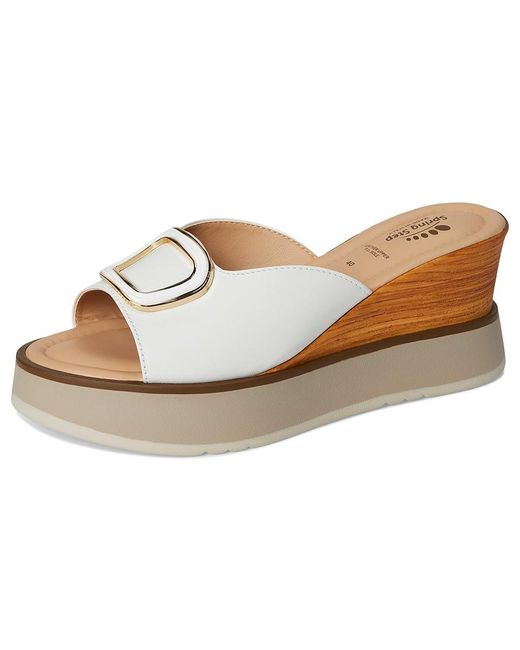 Spring Step Metallic Newwell Sandals, Leather