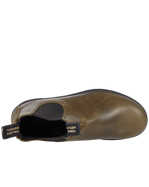 blundstone green suede