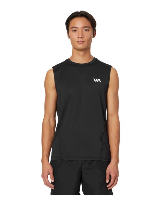 RVCA Black Sport Vent Muscle Perf for men