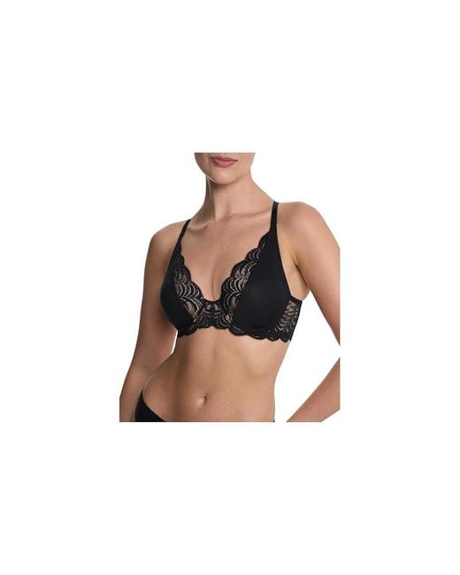 Natori Black Persuasion Convertible Plunge T-Shirt Bra Bra, Elastane/Nylon