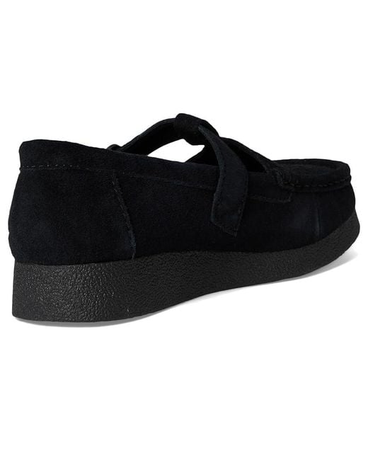 Clarks Black Wallabee Evo Bar Dress Flat Shoes 10 B