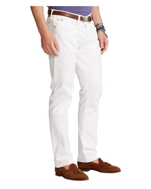 Polo Ralph Lauren Denim Varick Slim Straight Jean in White for Men - Lyst